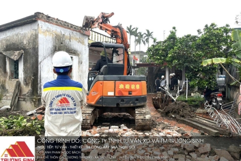Dịch vụ phá dỡ nhà, giải phóng mặt bằng tại Trường Sinh