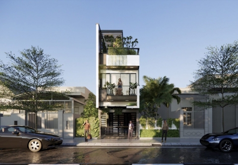 Thiết kế nhà 2 tầng 4 phòng ngủ đẹp, sang trọng, đẳng cấp