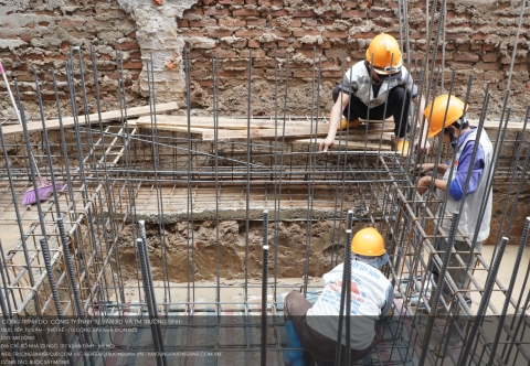 Cập nhật công trình Xuân Đỉnh – Thi công nền móng chuẩn kỹ thuật