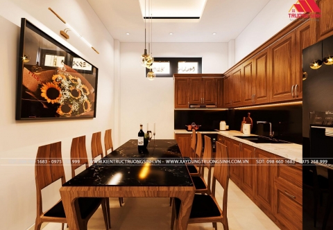 Mẫu thiết kế bếp nhà cấp 4 đơn giản, tiện nghi