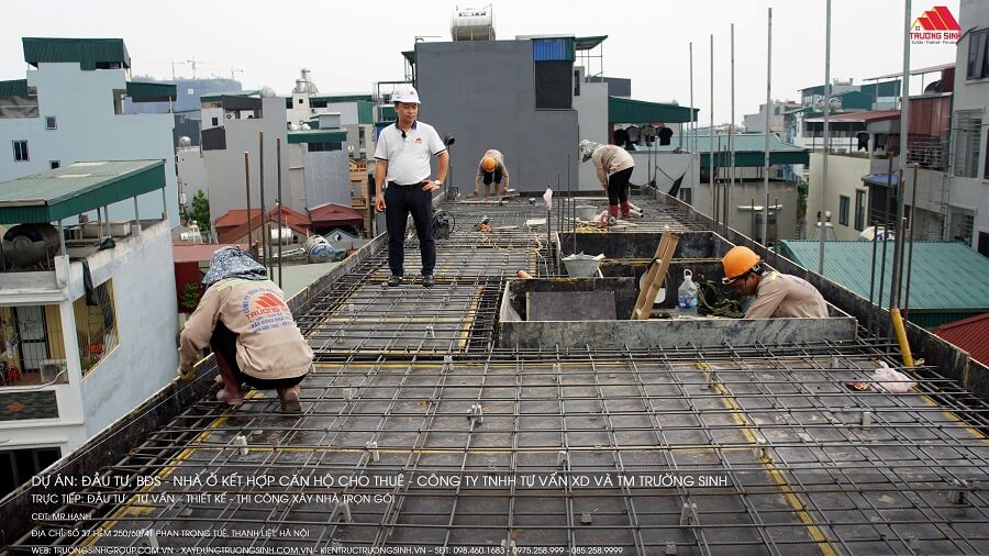 Lắp đặt cốt thép sàn
