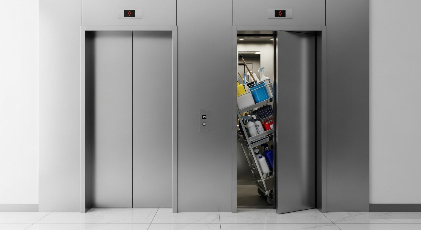 tháng máy bị kẹt do vật cản