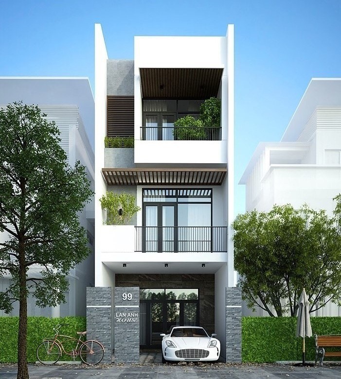 mẫu nhà phố 3 tầng - 4