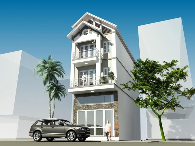 mẫu thiết kế nhà 3 tầng - 2