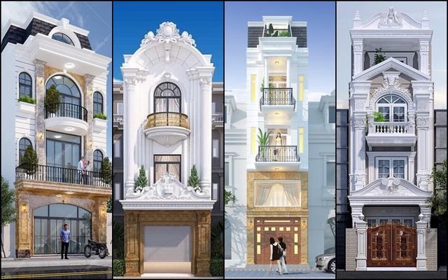 mẫu thiết kế nhà 3 tầng kiểu Pháp