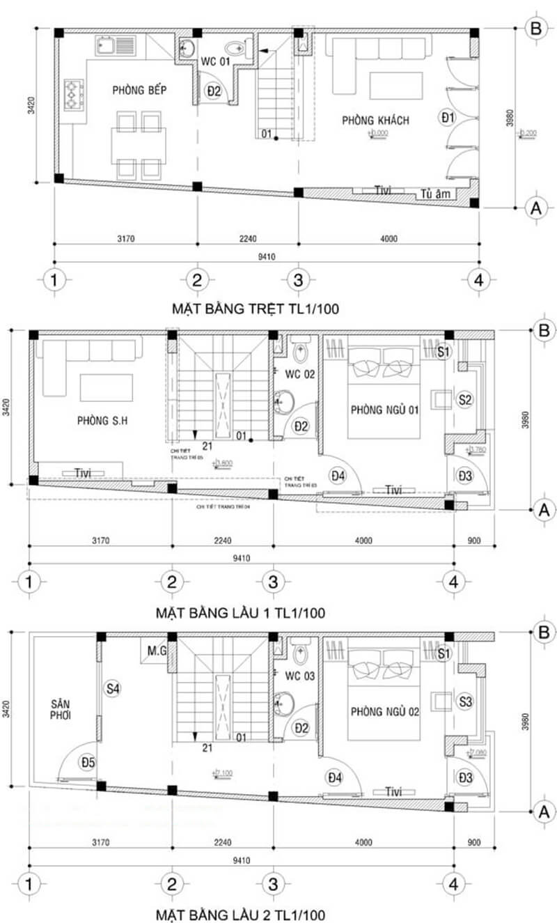 thiết kế nhà 3 tầng - 7