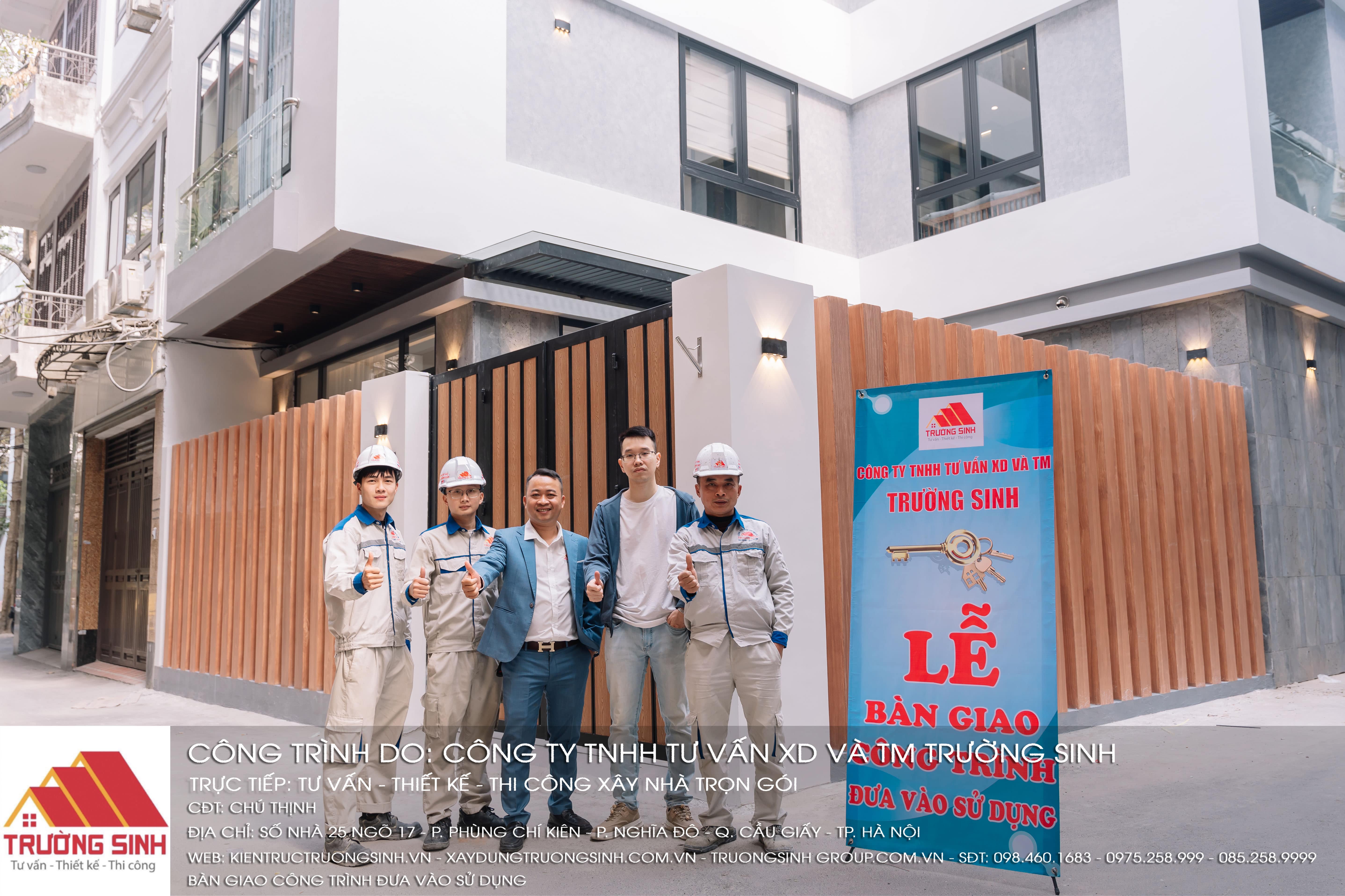 bàn giao công trình tại phố Phùng Chí Kiên