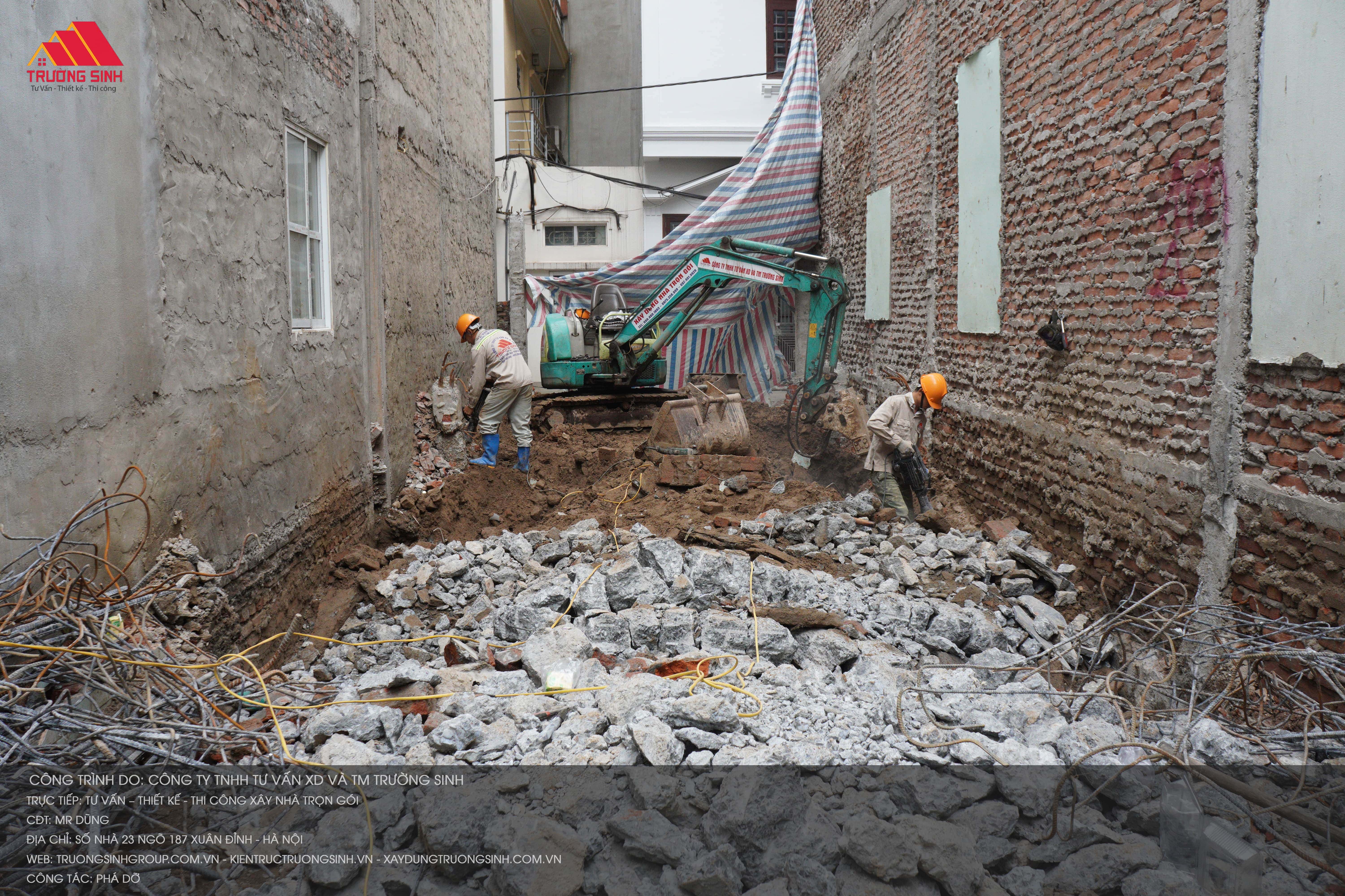 Cập nhật công trình Xuân Đỉnh – Thi công nền móng chuẩn kỹ thuật