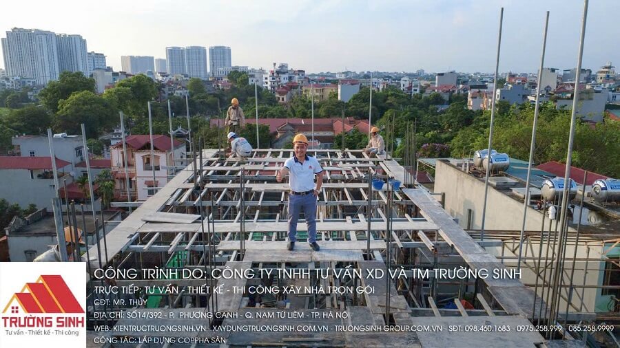 Lắp dựng coppha theo đúng bản vẽ