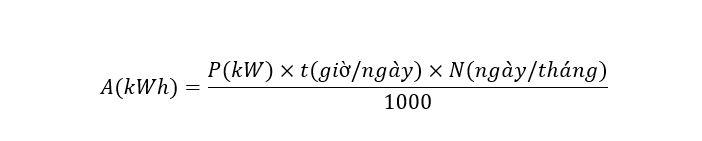 Công thức tính chi phí điện cho thang máy